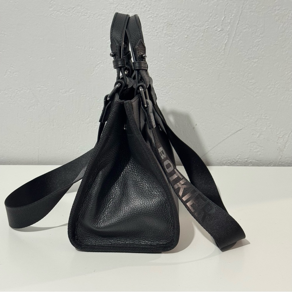 Botkier Bedford Bite Size Structured Leather Tote Bag Black - Picture 4 of 16